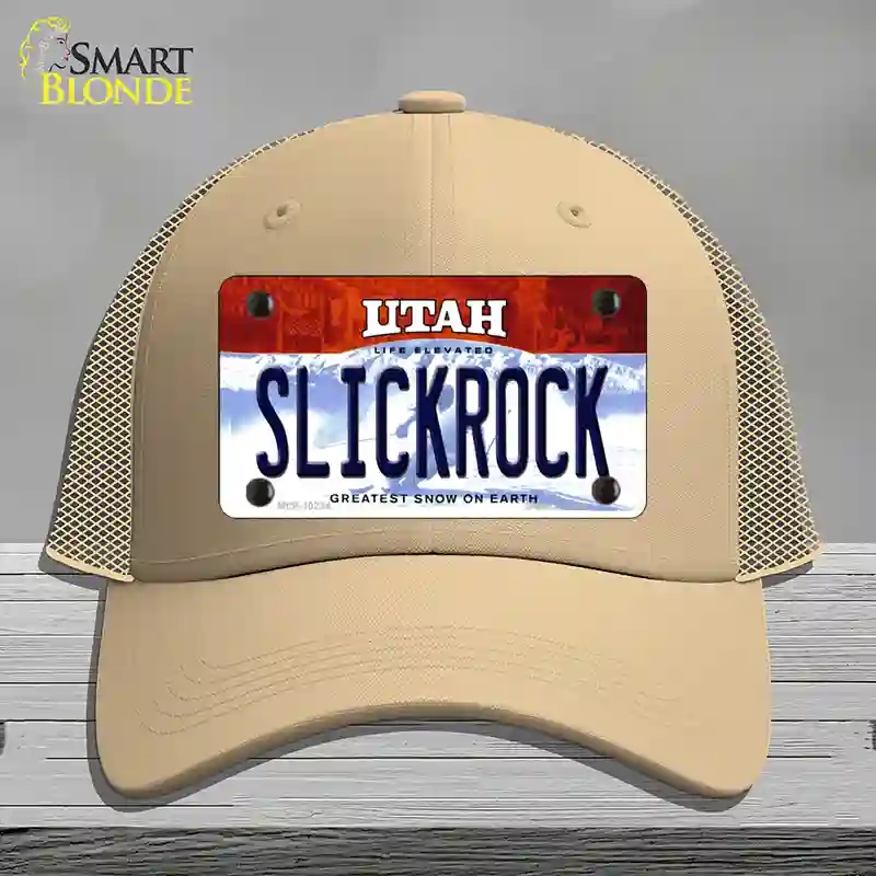 HAT15-MLP-10234 Slickrock Utah Novelty License Plate Hat, Mesh - Khaki