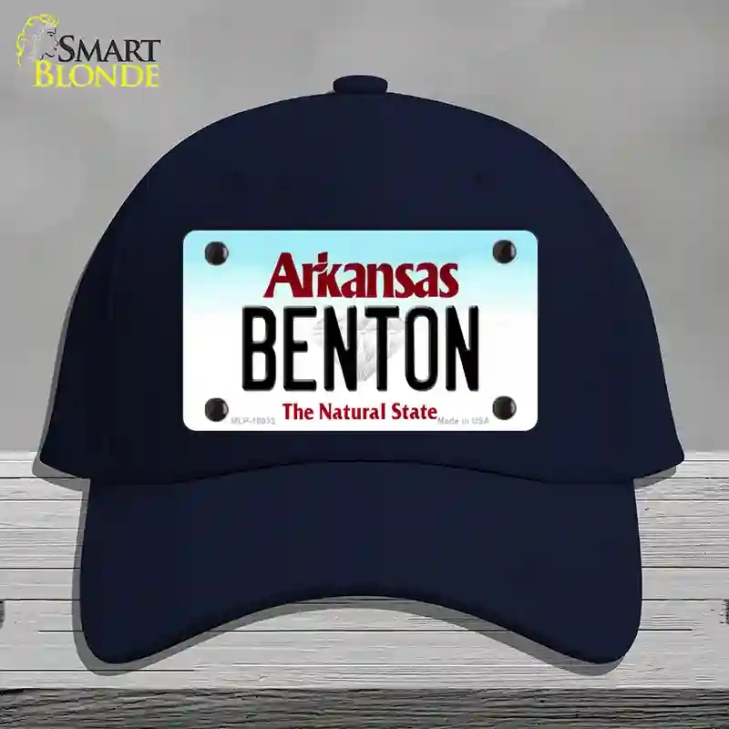 HAT20-MLP-10033 Benton Arkansas Novelty License Plate Hat, Cotton - Navy