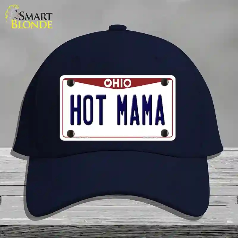 HAT20-MLP-10081 Hot Mama Ohio Novelty License Plate Hat, Cotton - Navy