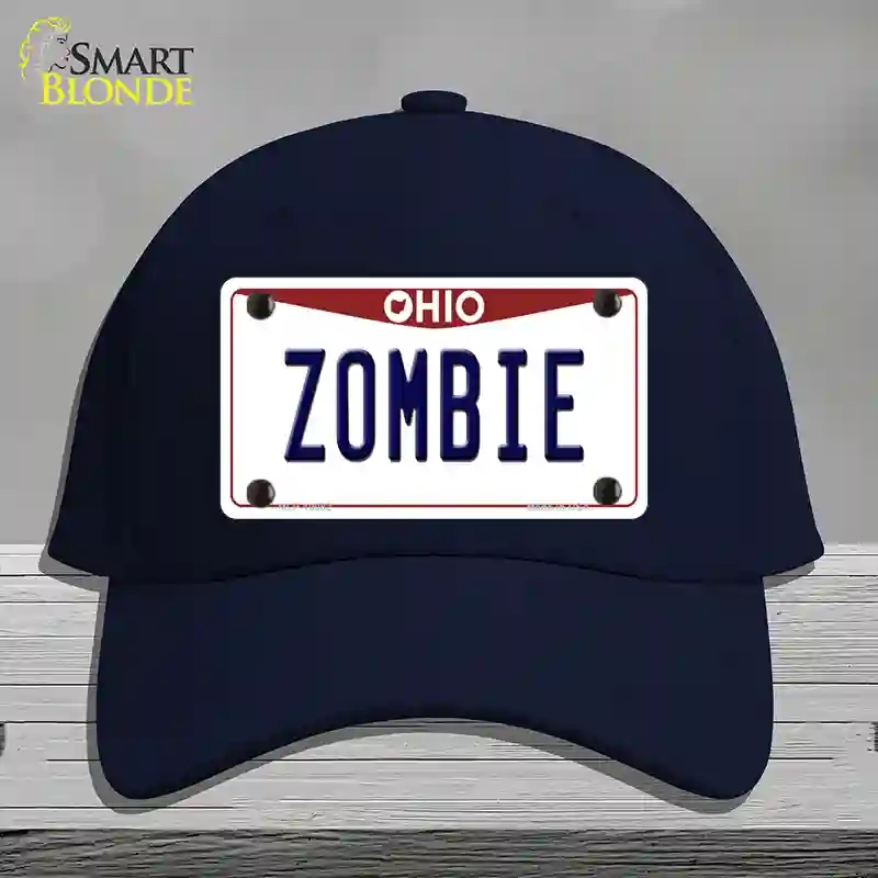 HAT20-MLP-10082 Zombie Ohio Novelty License Plate Hat, Cotton - Navy