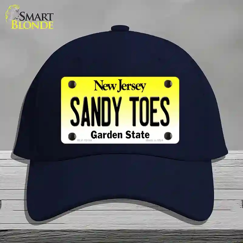 HAT20-MLP-10184 Sandy Toes   Jersey Novelty License Plate Hat, Cotton - Navy