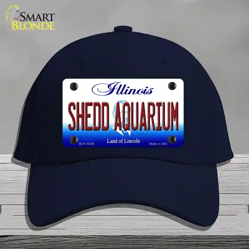 HAT20-MLP-10329 Shedd Aquarium Illinois Novelty License Plate Hat, Cotton - Navy
