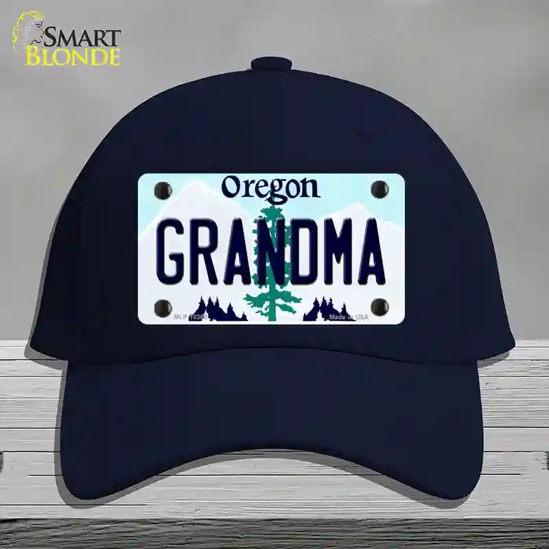 HAT20-MLP-10360 Grandma Oregon Novelty License Plate Hat, Cotton - Navy