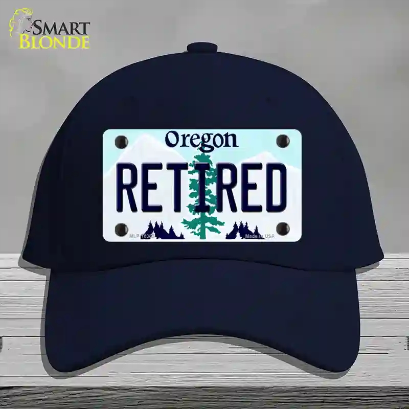 HAT20-MLP-10362 Retired Oregon Novelty License Plate Hat, Cotton - Navy