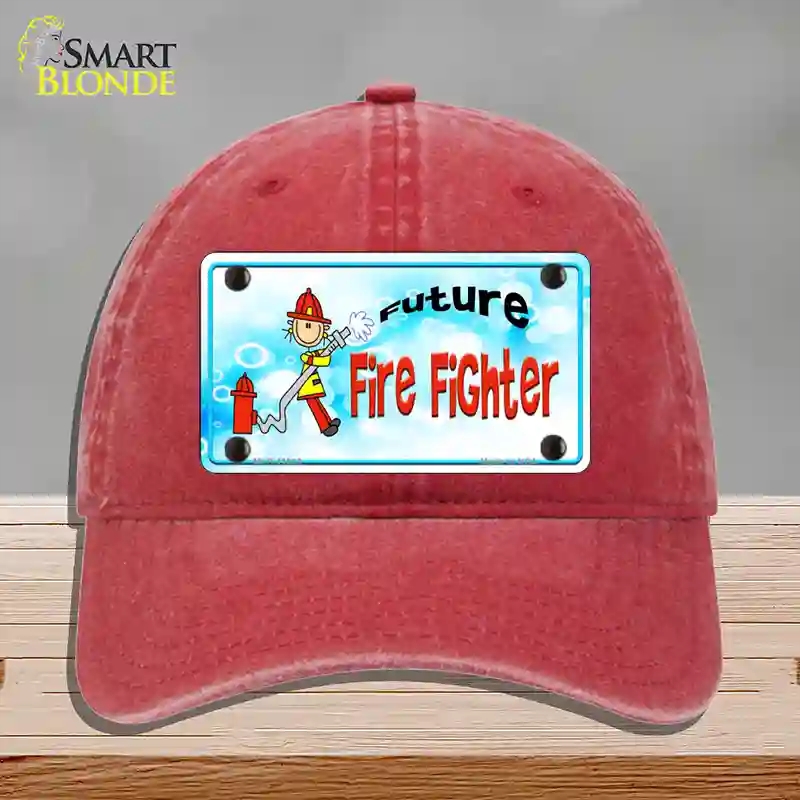 HAT13-MLP-11539 Future Fire Fighter Novelty License Plate Hat, Unconstructed Cotton - Red