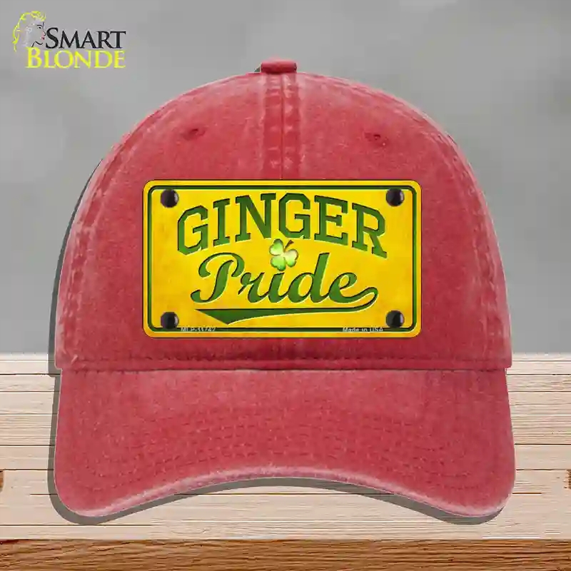 HAT13-MLP-11742 Ginger Pride Novelty License Plate Hat, Unconstructed Cotton - Red