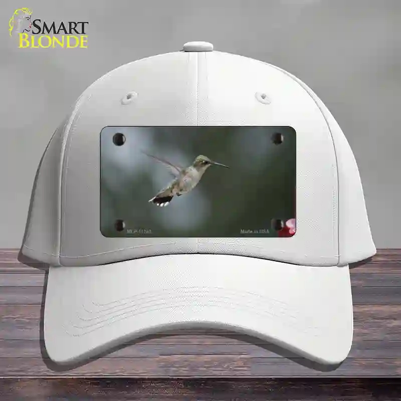 HAT21-MLP-11243 Hummingbird in Flight Novelty License Plate Hat, Cotton - White