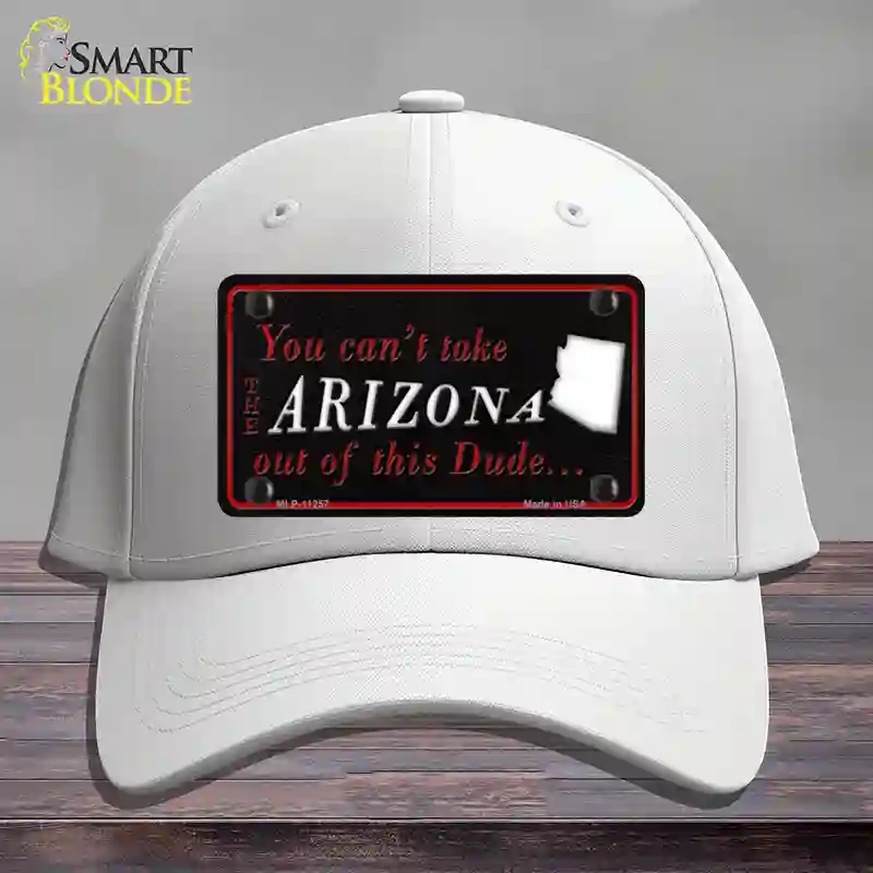HAT21-MLP-11257 Arizona Dude Novelty License Plate Hat, Cotton - White