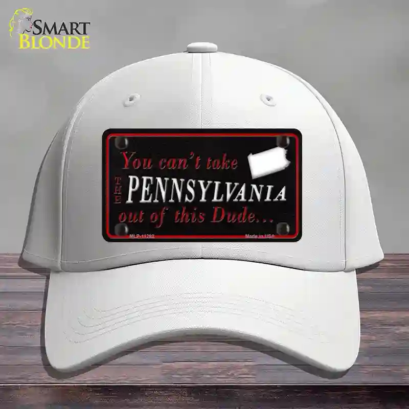 HAT21-MLP-11292 Pennsylvania Dude Novelty License Plate Hat, Cotton - White