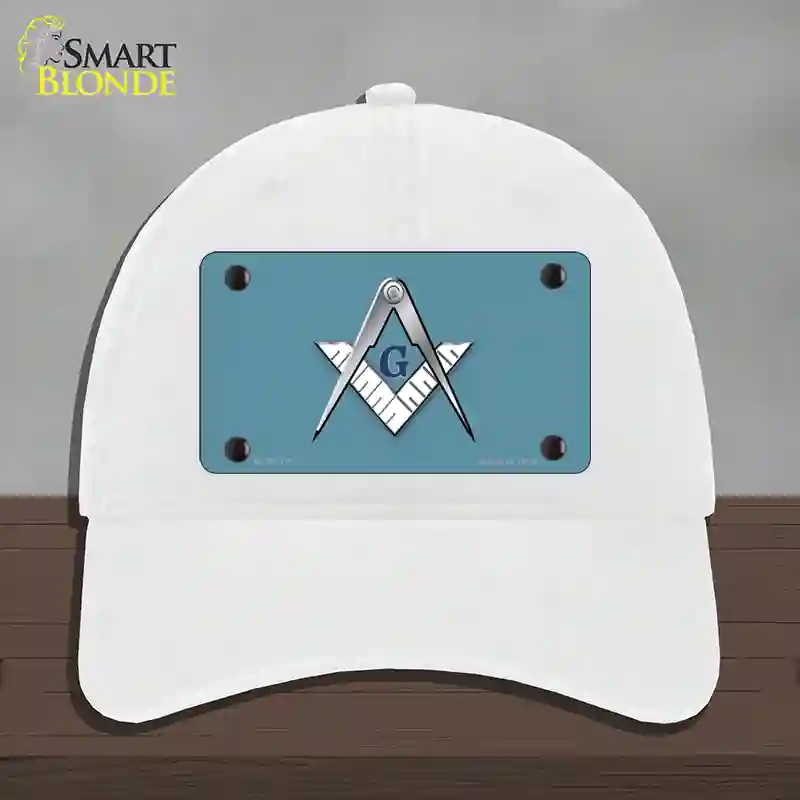 HAT14-MLP-107 Masons Logo Novelty License Plate Hat, Unconstructed Cotton - White
