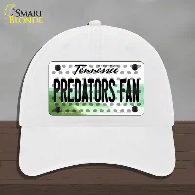 HAT14-MLP-10846 Predators Fan Tennessee Novelty License Plate Hat, Unconstructed Cotton - White
