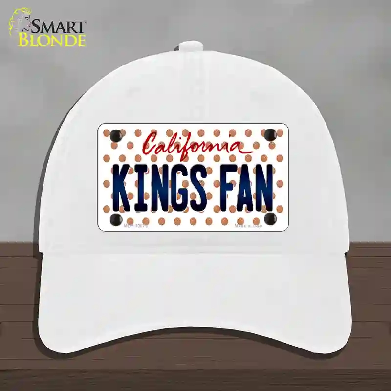 HAT14-MLP-10873 California Kings Fan Novelty License Plate Hat, Unconstructed Cotton - White