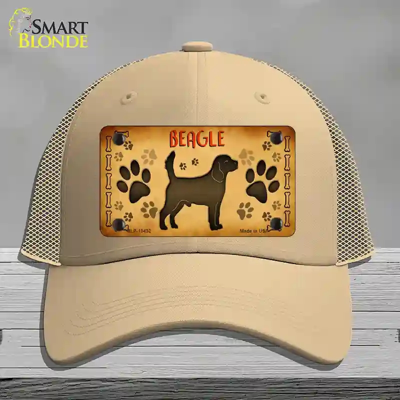 HAT15-MLP-10432 Beagle Novelty License Plate Hat, Mesh - Khaki