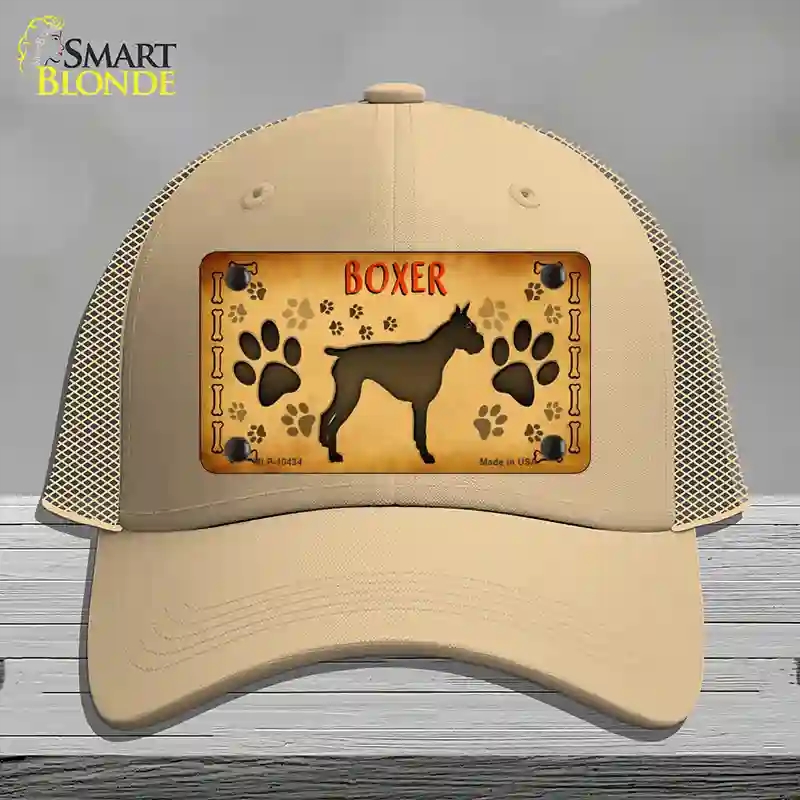 HAT15-MLP-10434 Boxer Novelty License Plate Hat, Mesh - Khaki