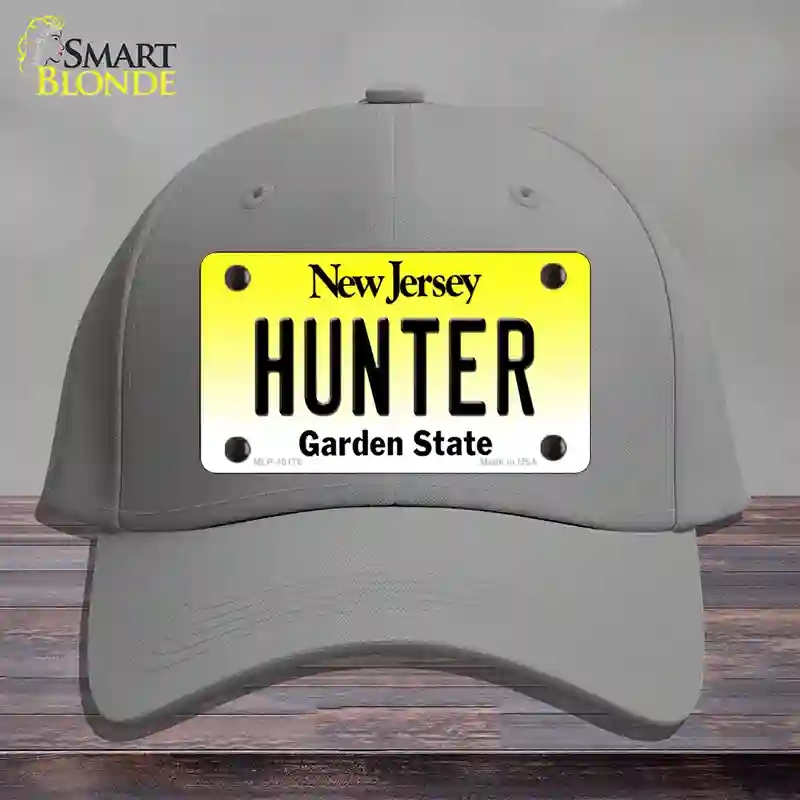 HAT23-MLP-10176 Hunter   Jersey Novelty License Plate Hat, Cotton - Gray