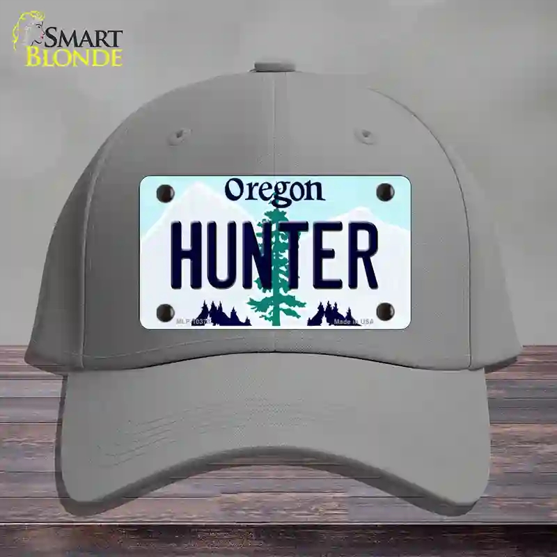 HAT23-MLP-10378 Hunter Oregon Novelty License Plate Hat, Cotton - Gray