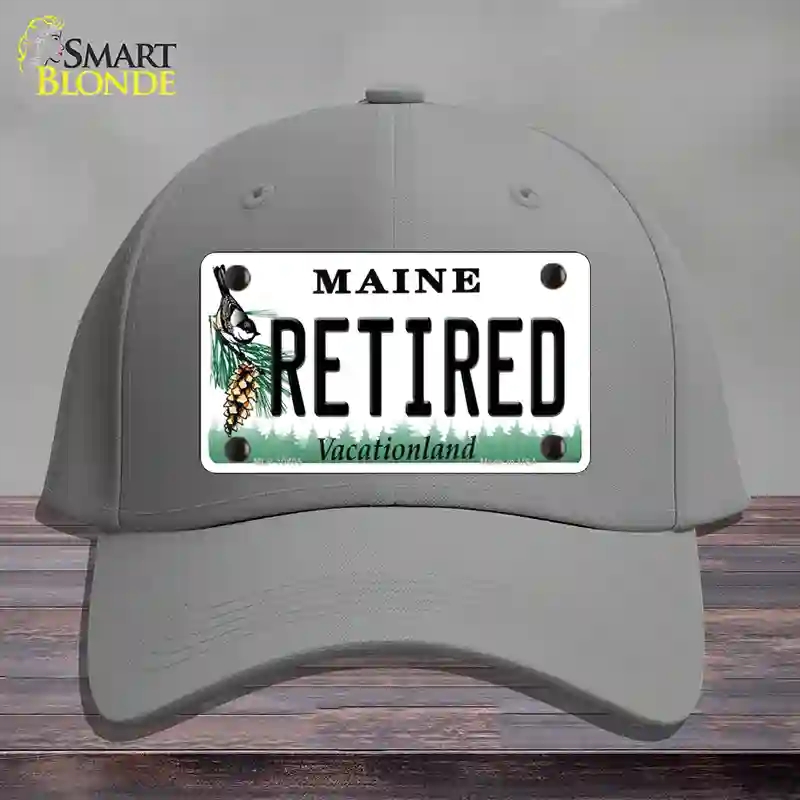 HAT23-MLP-10405 Retired Maine Novelty License Plate Hat, Cotton - Gray