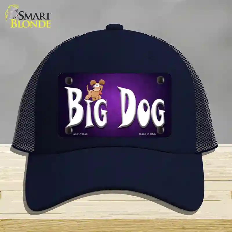 HAT16-MLP-11556 Big Dog Novelty License Plate Hat, Mesh - Navy