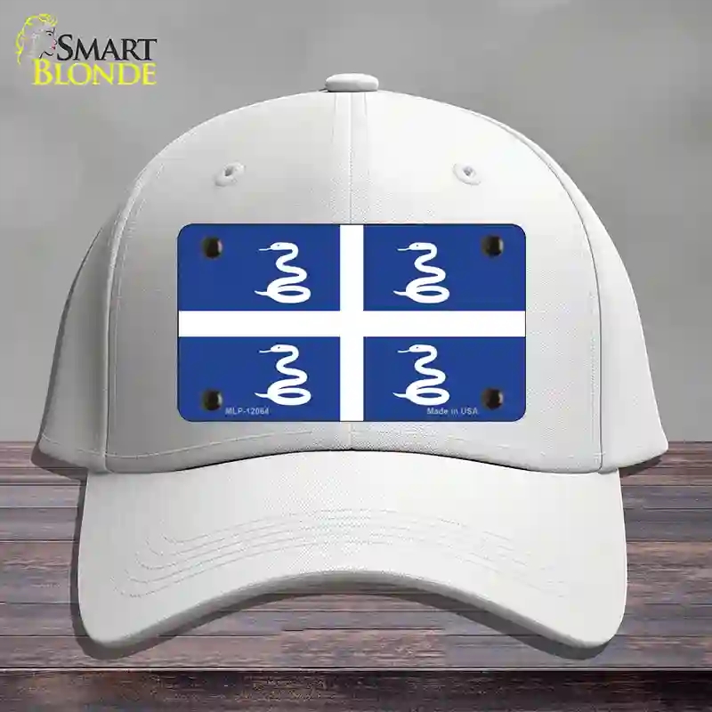 HAT21-MLP-12064 Martinique Flag Novelty License Plate Hat, Cotton - White