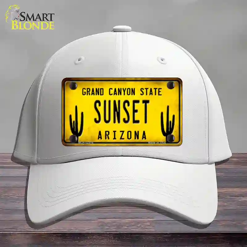 HAT21-MLP-12318 Arizona Sunset Novelty License Plate Hat, Cotton - White