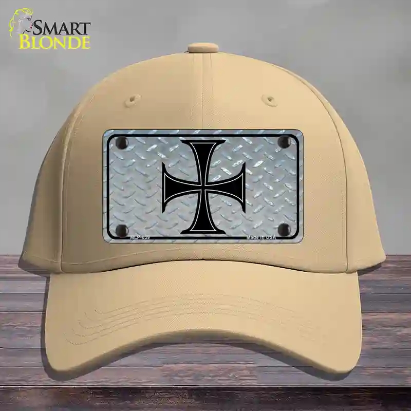 HAT22-MLP-039 Maltese Cross Novelty License Plate Hat, Cotton - Khaki