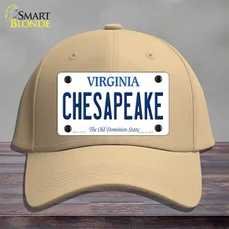 HAT22-MLP-10107 Chesapeake Virginia Novelty License Plate Hat, Cotton - Khaki