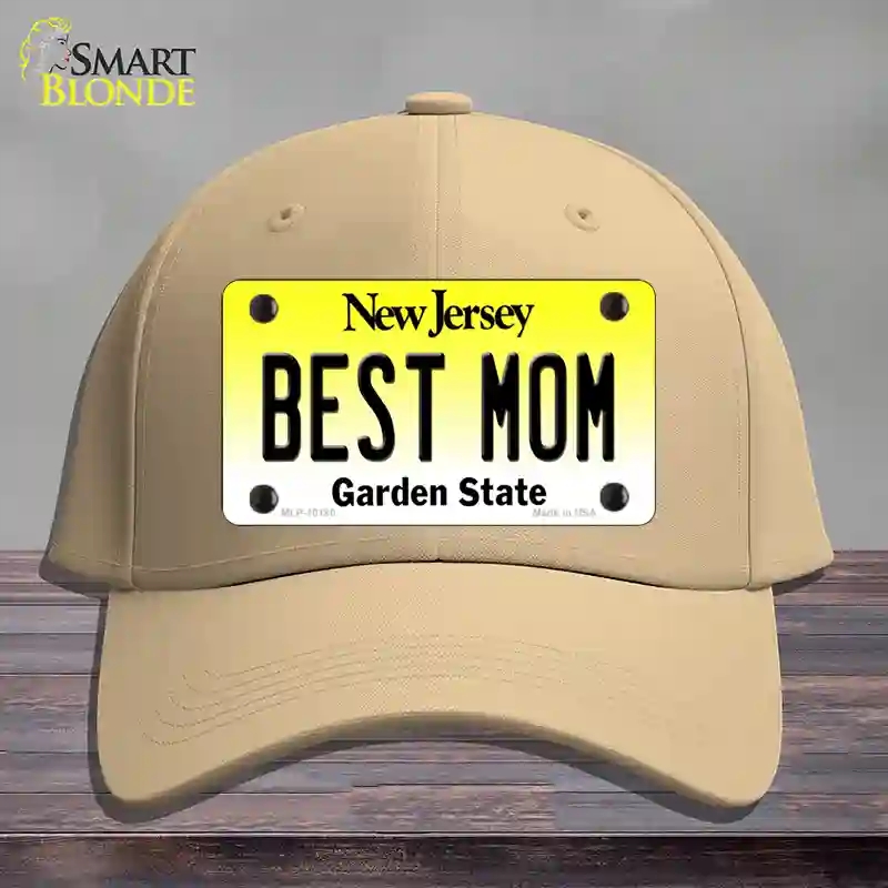 HAT22-MLP-10180 Best Mom   Jersey Novelty License Plate Hat, Cotton - Khaki