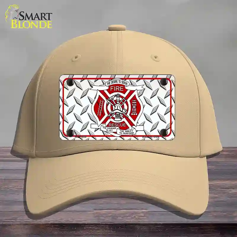 HAT22-MLP-020 Fire Fighter Rescue Novelty License Plate Hat, Cotton - Khaki