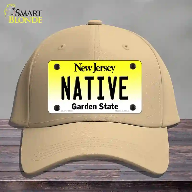 HAT22-MLP-10173 Native   Jersey Novelty License Plate Hat, Cotton - Khaki