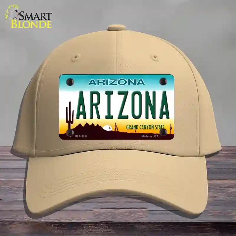 HAT22-MLP-1067 Arizona Novelty License Plate Hat, Cotton - Khaki