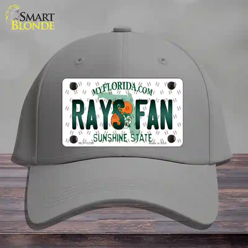 HAT23-MLP-10798 Rays Fan Florida Novelty License Plate Hat, Cotton - Gray