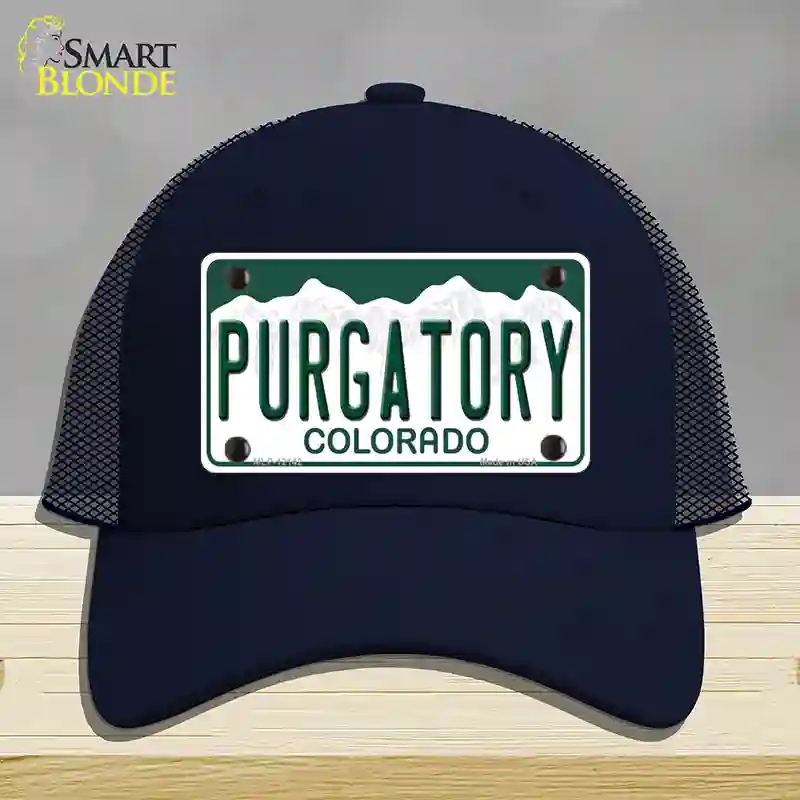 HAT16-MLP-12142 Purgatory Colorado Novelty License Plate Hat, Mesh - Navy