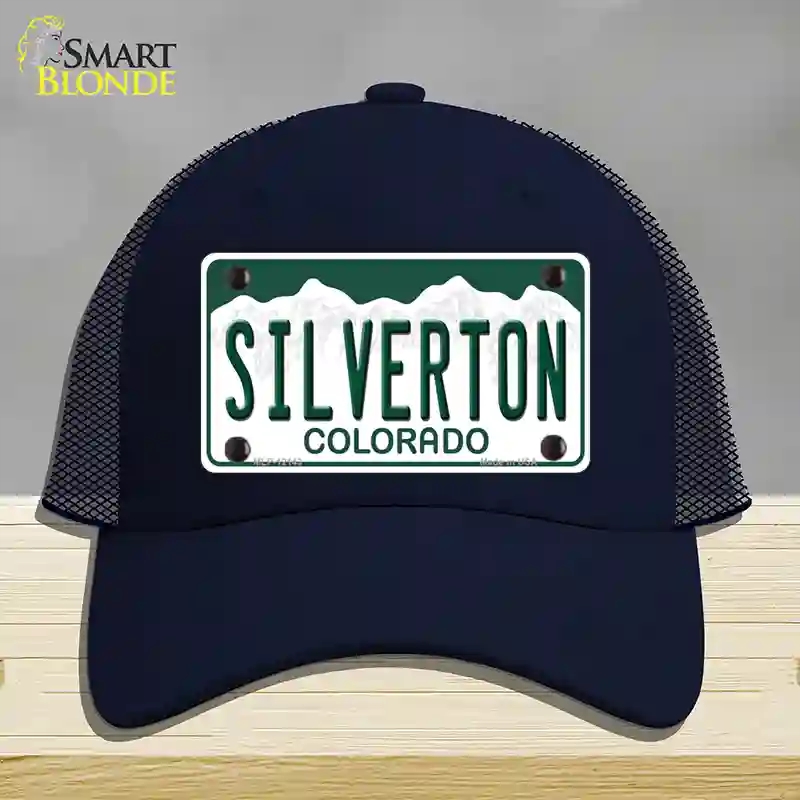 HAT16-MLP-12143 Silverton Colorado Novelty License Plate Hat, Mesh - Navy