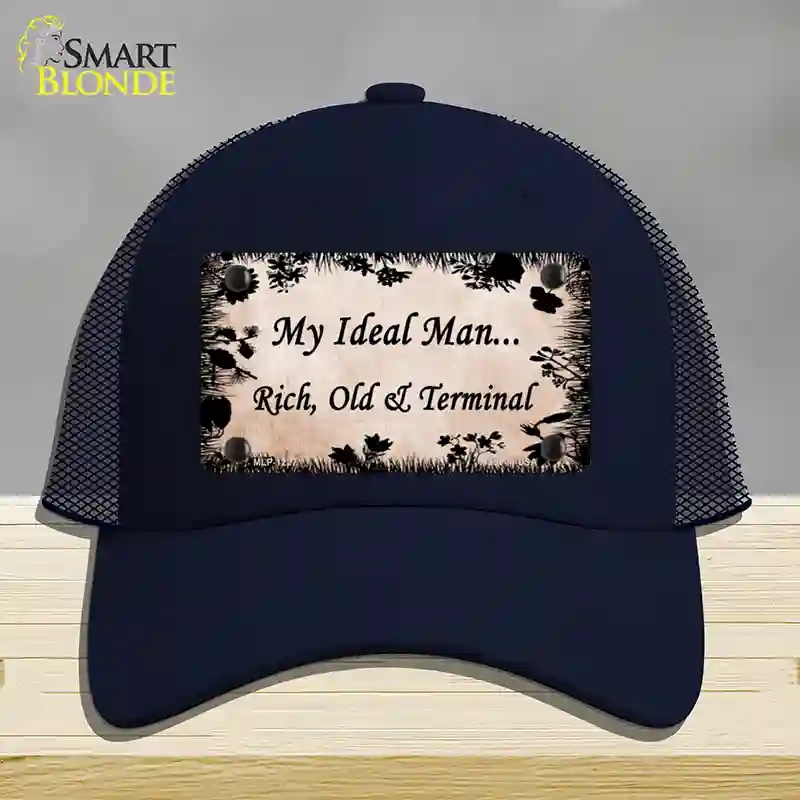 HAT16-MLP-1227 Rich Old & Terminal Novelty License Plate Hat, Mesh - Navy