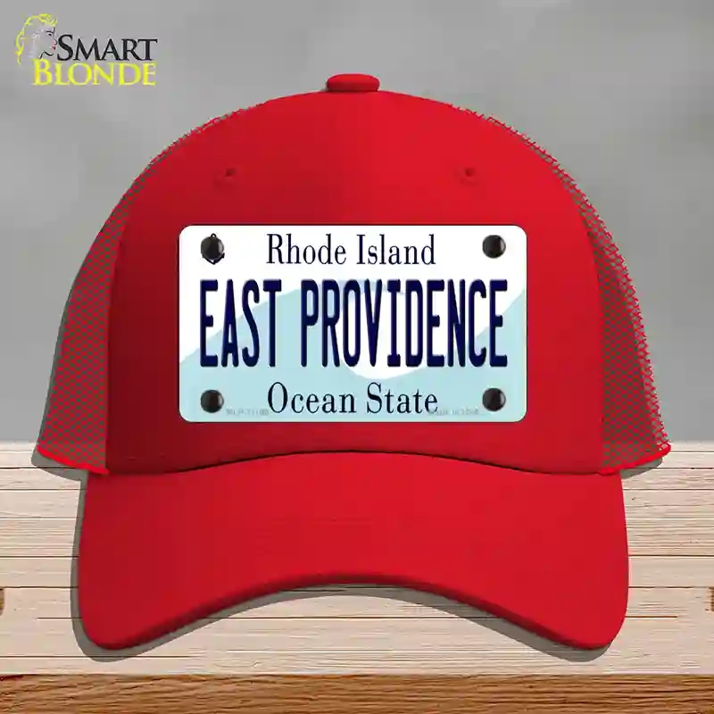 HAT17-MLP-11189 East Providence Rhode Island State Novelty License Plate Hat, Mesh - Red