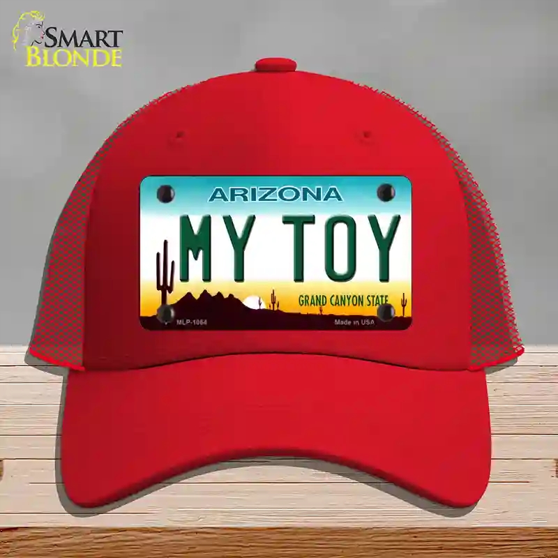 HAT17-MLP-1064 My Toy Arizona Novelty License Plate Hat, Mesh - Red