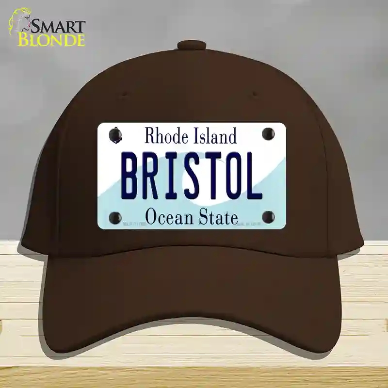 HAT24-MLP-11195 Bristol Rhode Island State Novelty License Plate Hat, Cotton - Dark Brown