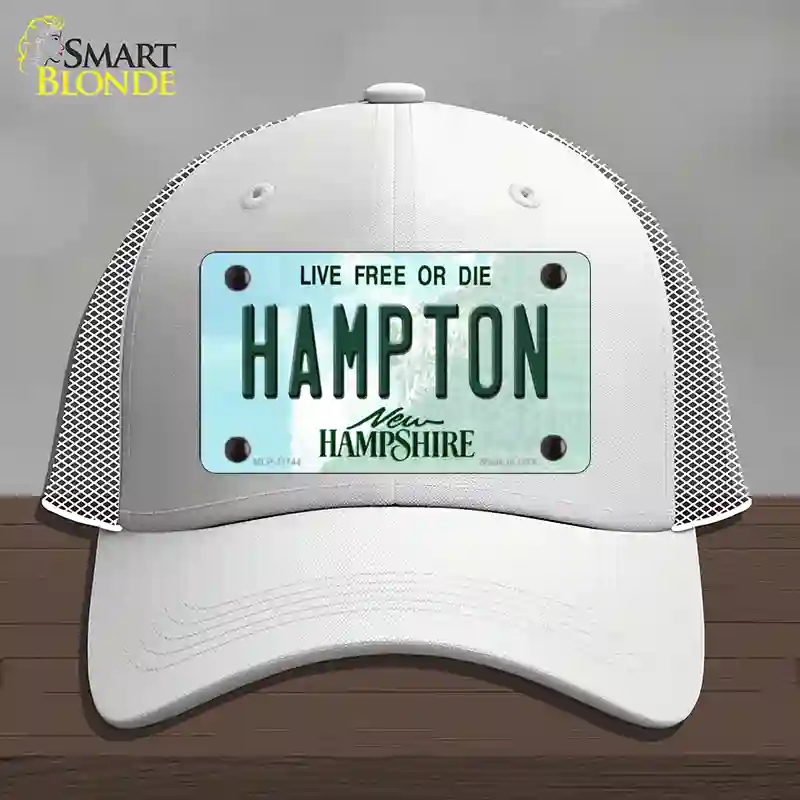 HAT19-MLP-11144 Hampton   Hampshire State Novelty License Plate Hat, Mesh - White