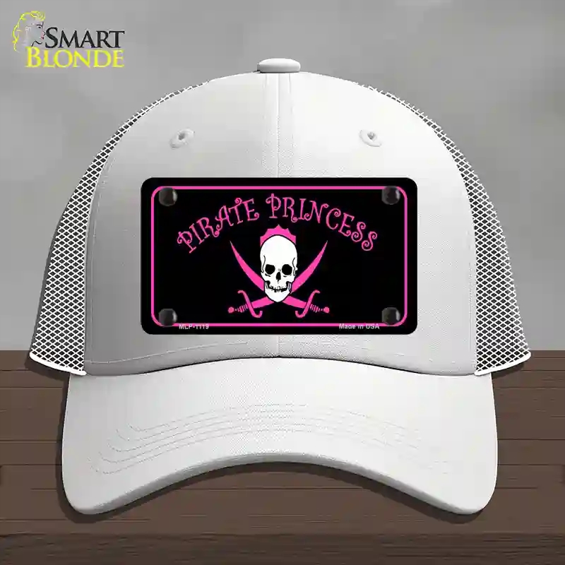 HAT19-MLP-1119 Pirate Princess Novelty License Plate Hat, Mesh - White
