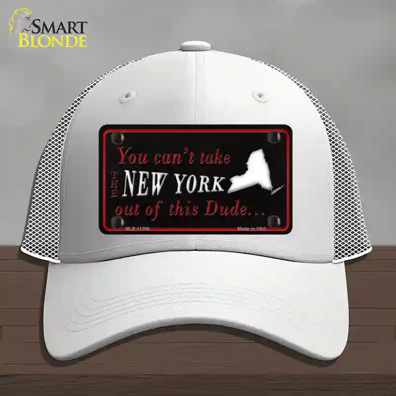 HAT19-MLP-11286   York Dude Novelty License Plate Hat, Mesh - White