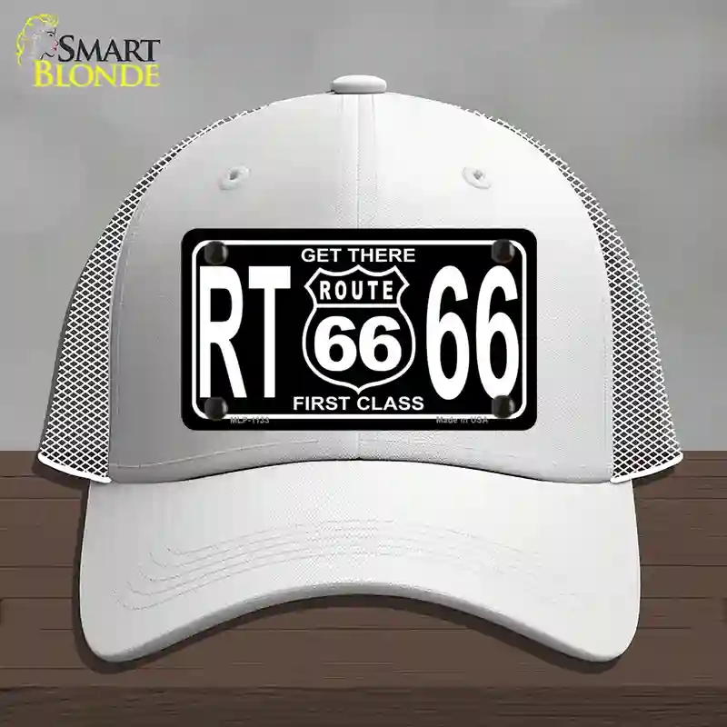 HAT19-MLP-1133 Get There 1st Class Novelty License Plate Hat, Mesh - White