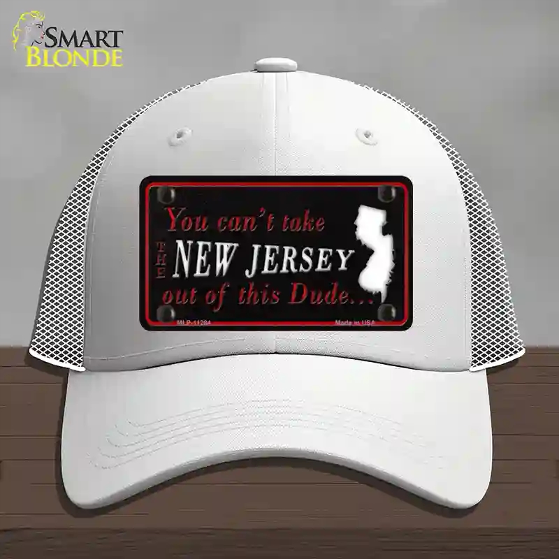 HAT19-MLP-11284   Jersey Dude Novelty License Plate Hat, Mesh - White