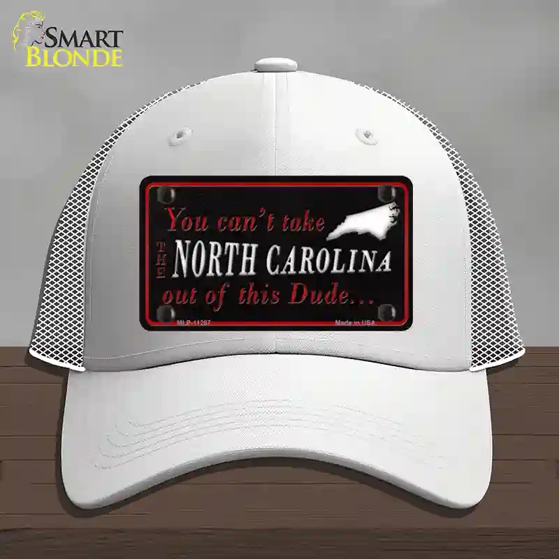 HAT19-MLP-11287 North Carolina Dude Novelty License Plate Hat, Mesh - White