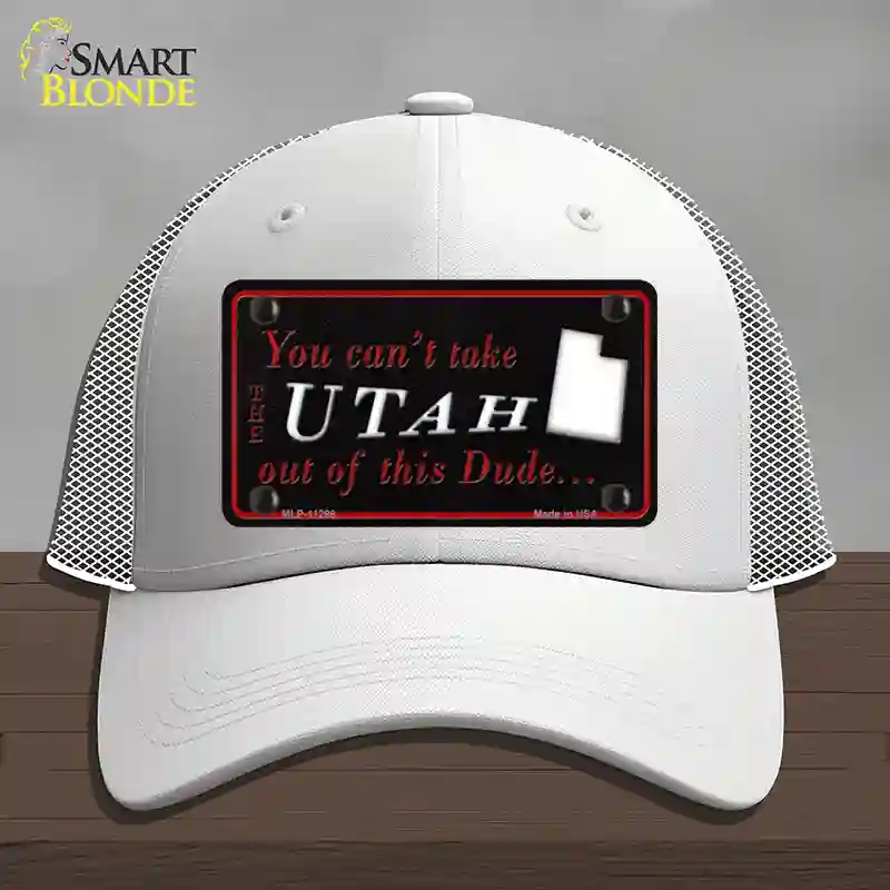 HAT19-MLP-11298 Utah Dude Novelty License Plate Hat, Mesh - White