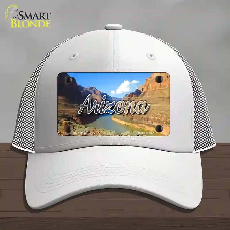 HAT19-MLP-11585 Arizona Canyon State Novelty License Plate Hat, Mesh - White
