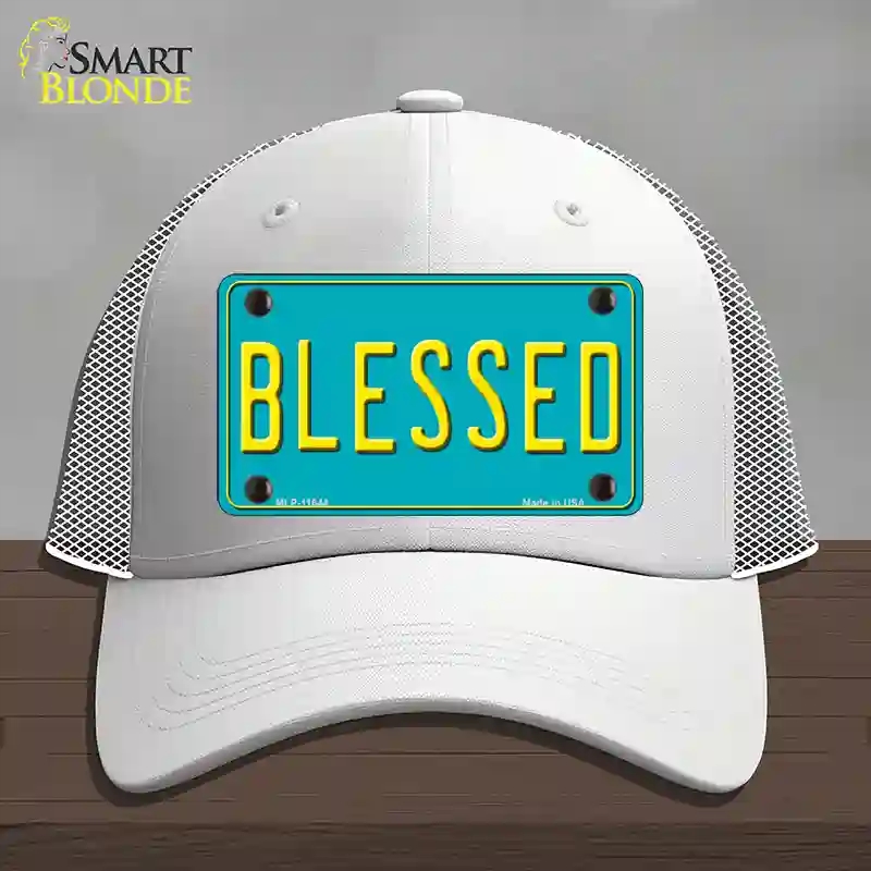 HAT19-MLP-11644 Blessed Novelty License Plate Hat, Mesh - White