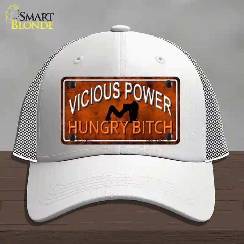 HAT19-MLP-11665 Vicious Power Novelty License Plate Hat, Mesh - White