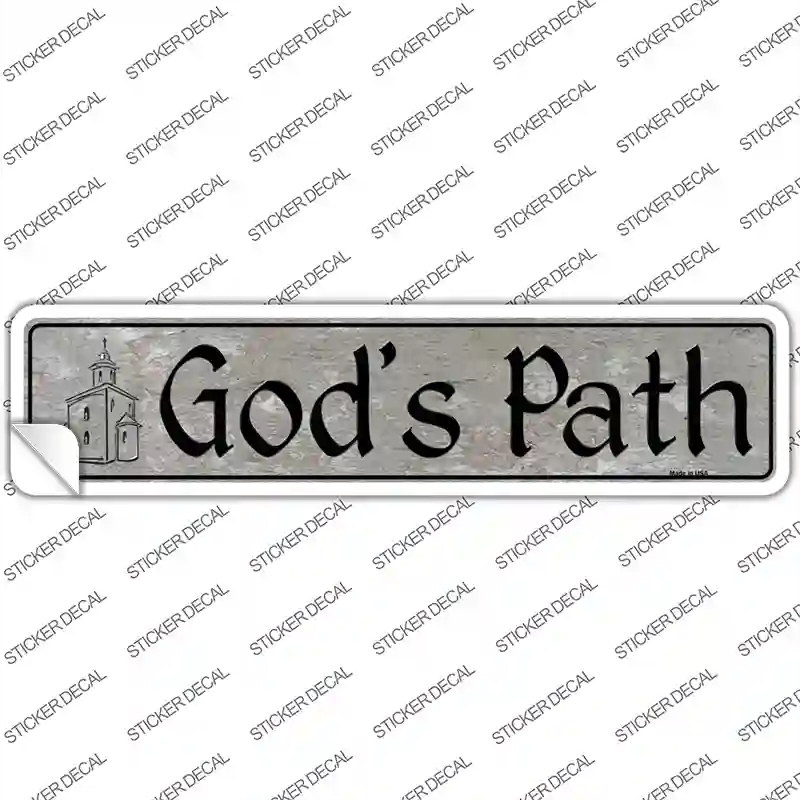 K-1272s-L Gods Path Novelty Narrow Sticker Decal, Large