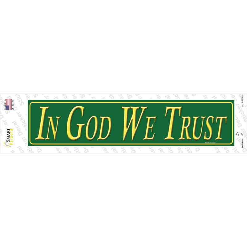 K-1276s-M In God We Trust Novelty Narrow Sticker Decal, Medium