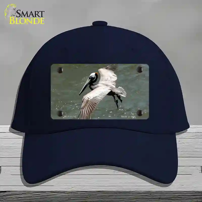 HAT20-MLP-11239 Pelican in Flight Novelty License Plate Hat, Cotton - Navy